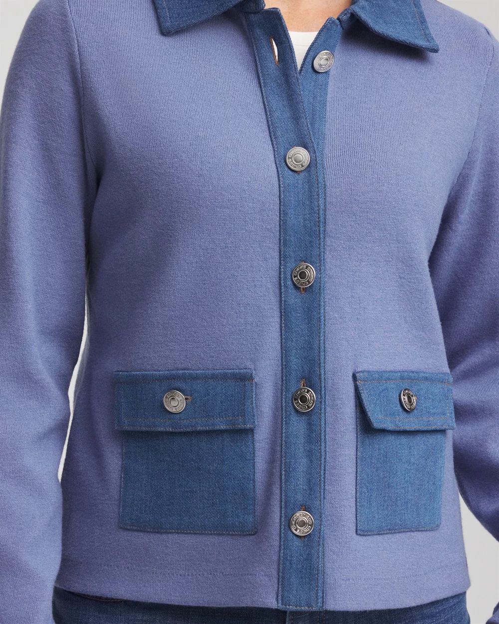 Denim Colorblock Marl Shirt Jacket | Chico's